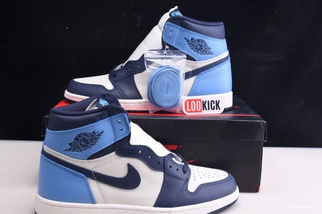 High Retro Obsidian Air Jordan 1 OG 555088-140 0812